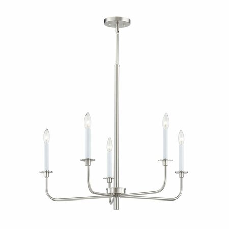 THOMAS Lexington Green 30'' Wide 5-Light Chandelier - Brushed Nickel CN341522